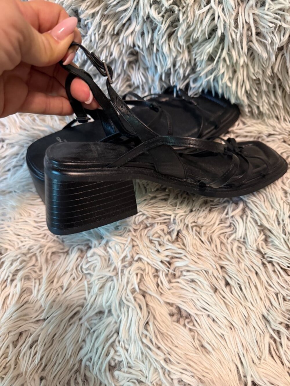 Gently Worn Vagabond Sandals Slipons Black Size 9/39 - Picture 4 of 6